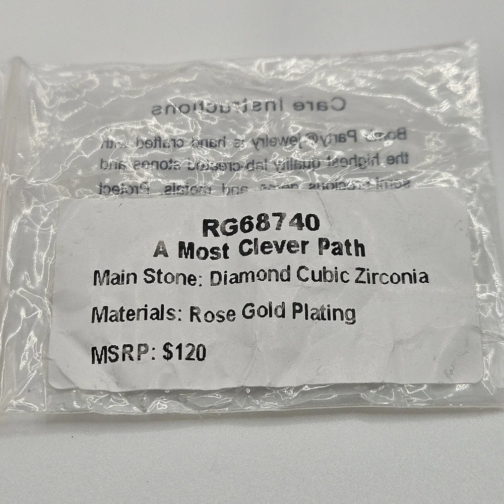 BP OG Ring RG68740 "A Most Clever Path" Diamond CZ On Rose Gold - Size 6 - Picture 6 of 6